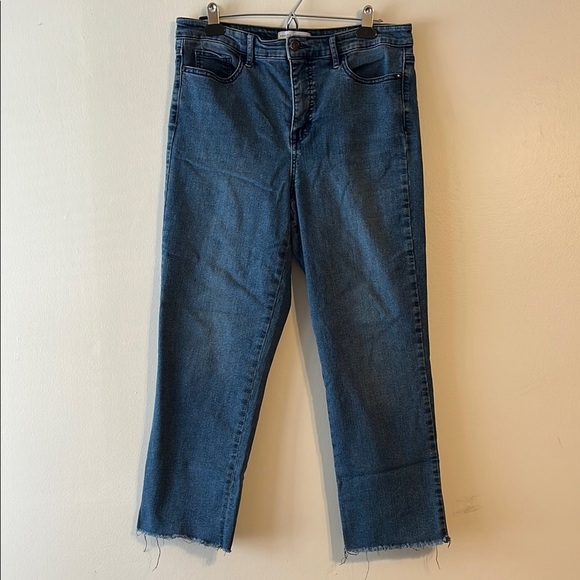 Social Standard by Sanctuary High Rise Crop‎ Straight Women's Blue Jeans Denim - Picture 1 of 9